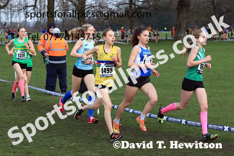 Womens Under-17s, 2024 CAU Inter Counties Cross Country Champs., Wollaton Park, Nottingham. Photo: David T. Hewitson/Sports for All Pics